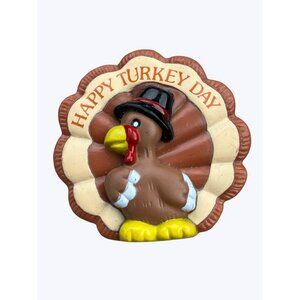 Vintage Russ Thanksgiving Happy Turkey Day Pin